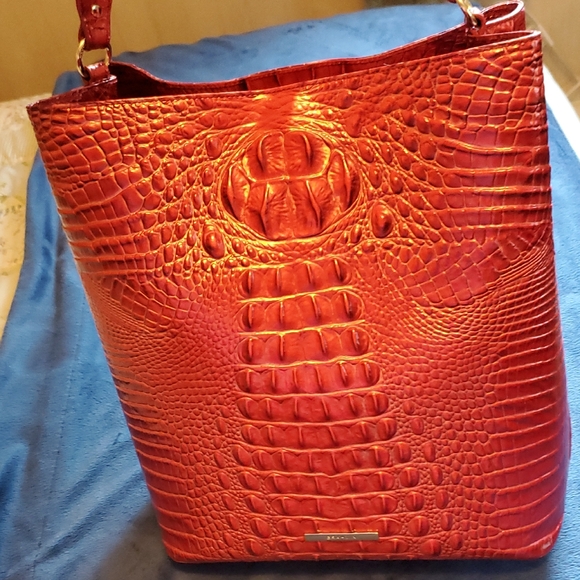 Brahmin Handbags - Brahmin Large Amelia Bag In Lava Color